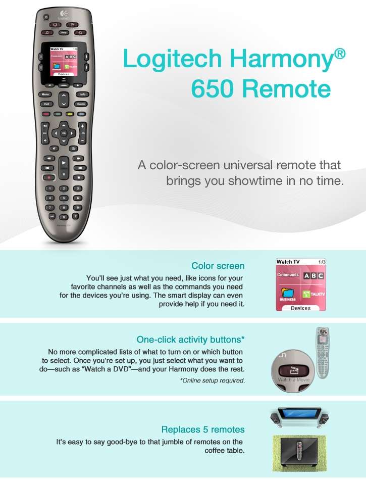 logitech harmony 650 remote software download
